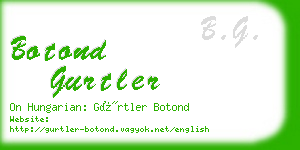 botond gurtler business card